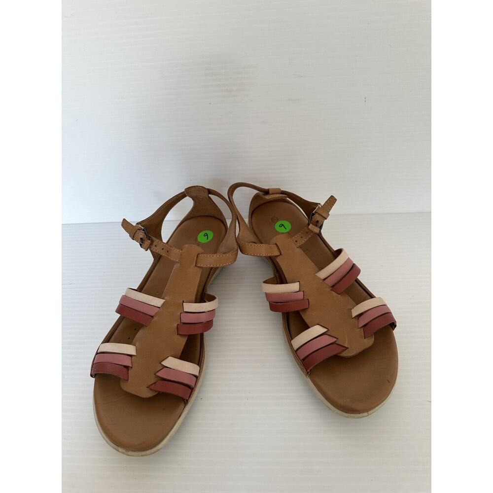 Ecco Strap Sandals Comfort Leather Rose Droid Pink Women’s EU 40 9 US